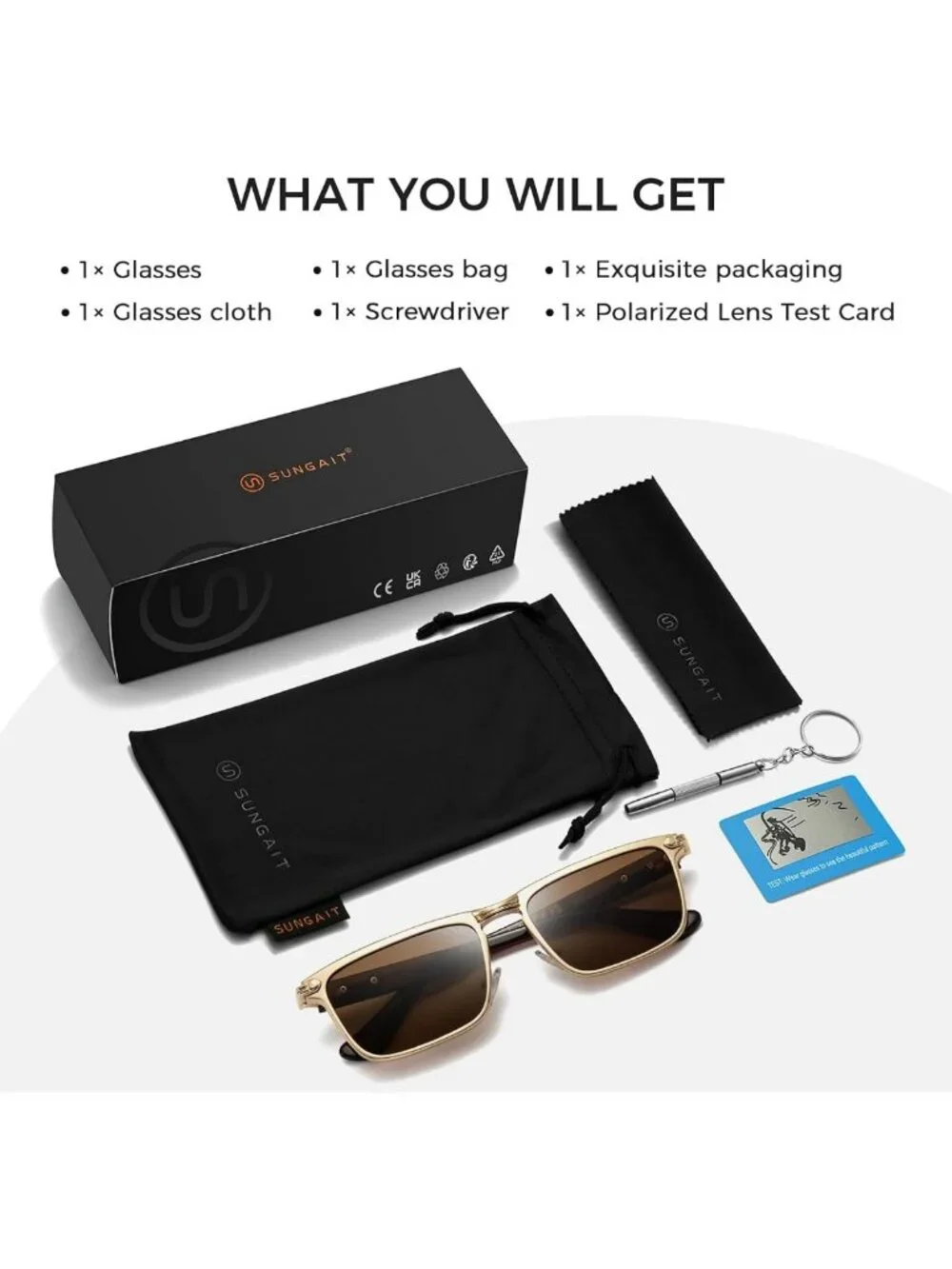 Retro Rectangle Sunglasses for Men | Chunky Square Shades | Polarized UV400